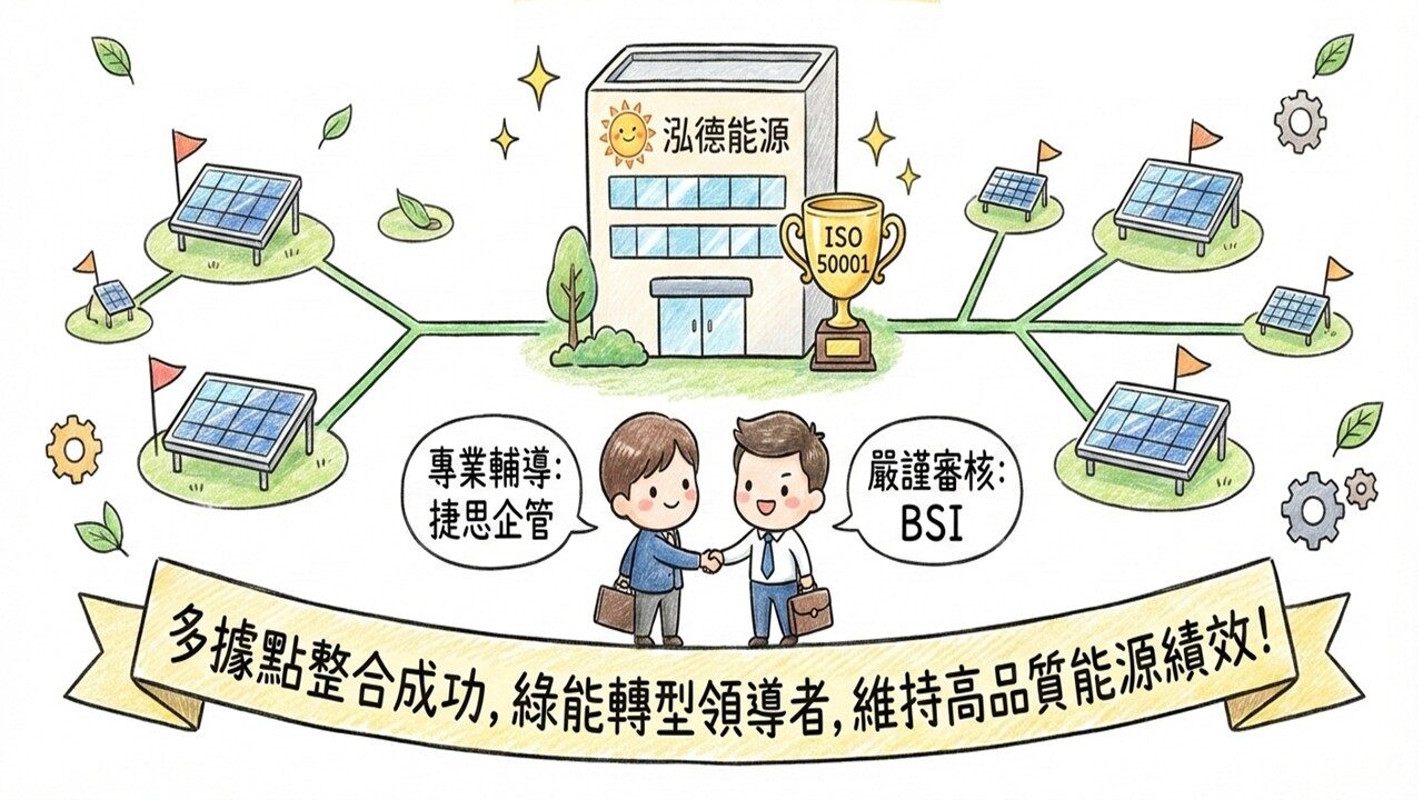 泓德能源由捷思顧問輔導通過BSI ISO 50001:2018驗證取得證書